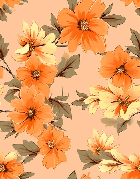 Fondo con patrón floral retro