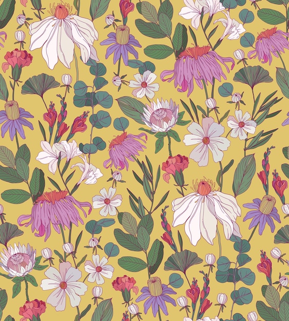 Fondo de patrón floral