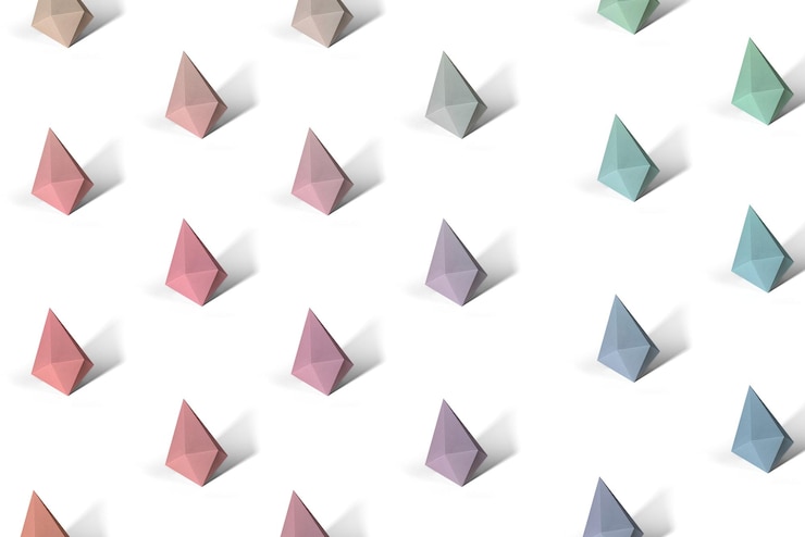 Foto fondo de patrón de forma de diamante de artesanía de papel colorido