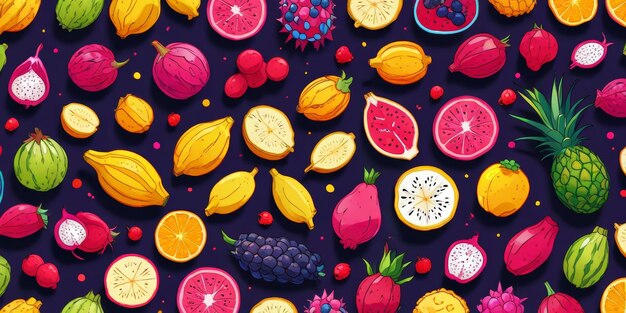 Fondo del patrón de las frutas