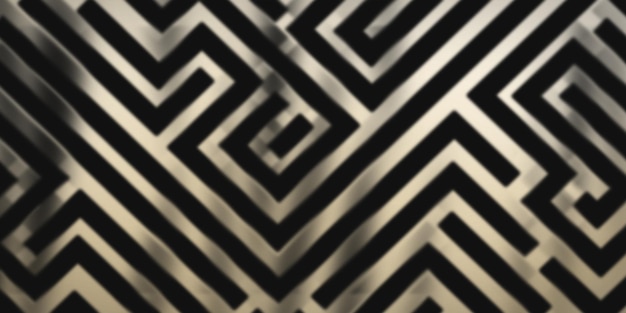 Fondo de patrón geométrico transparente de color dorado y negro con efecto de desenfoque