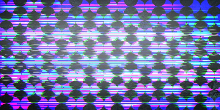 Foto fondo de patrón geométrico transparente con efecto glitch