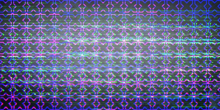 Foto fondo de patrón geométrico transparente con efecto glitch