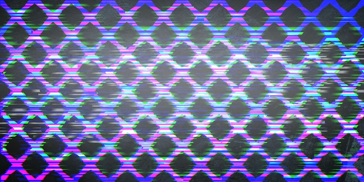 Foto fondo de patrón geométrico transparente con efecto glitch