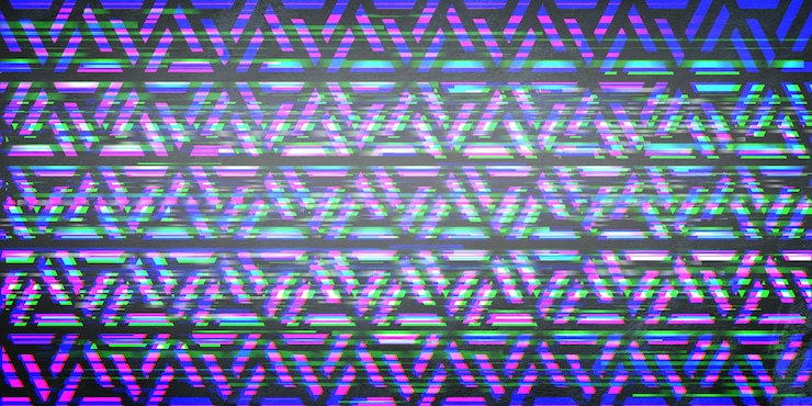 Foto fondo de patrón geométrico transparente con efecto glitch