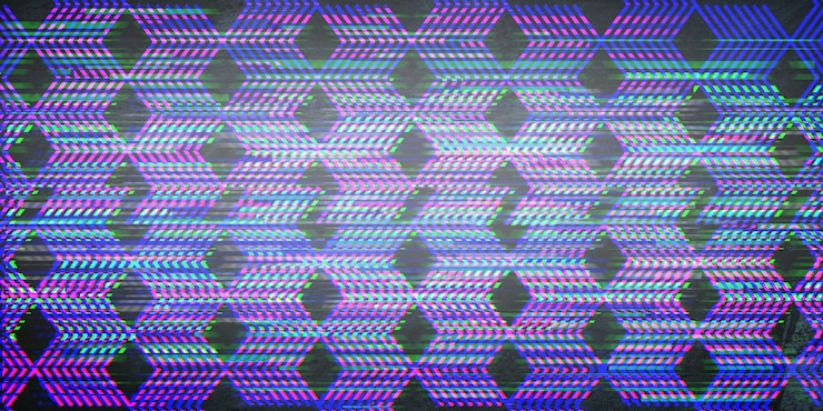 Foto fondo de patrón geométrico transparente con efecto glitch