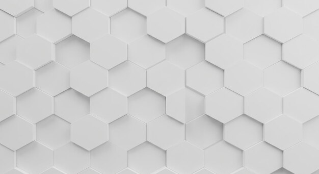 Fondo de patrón hexagonal blanco