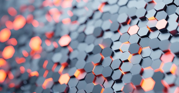 Fondo de patrón hexagonal Tecnología moderna y concepto de red