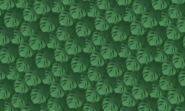 Fondo de patrón de hoja de Monstera de repetición perfecta