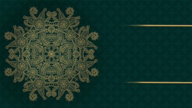 Fondo de patrón islámico de estilo arabis arabesco dorado de vector libre
