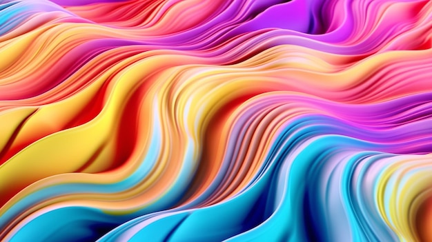 Fondo de patrón de onda multicolor con fondo líquido que fluye