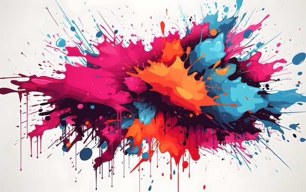 fondo de patrón de salpicaduras de pintura de color de arte pop