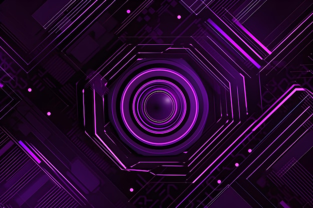 Fondo de patrón de tecnología púrpura futurista