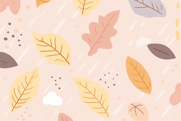 Fondo de patrón de tema de otoño