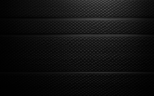 Fondo con patrón de textura de fibra de carbono negra