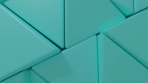 Fondo de patrón triangular moderno de menta de representación 3D