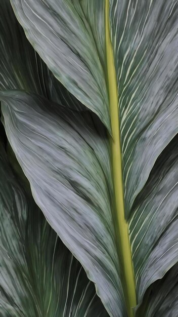 Fondo con patrones de hojas de calathea lutea gris