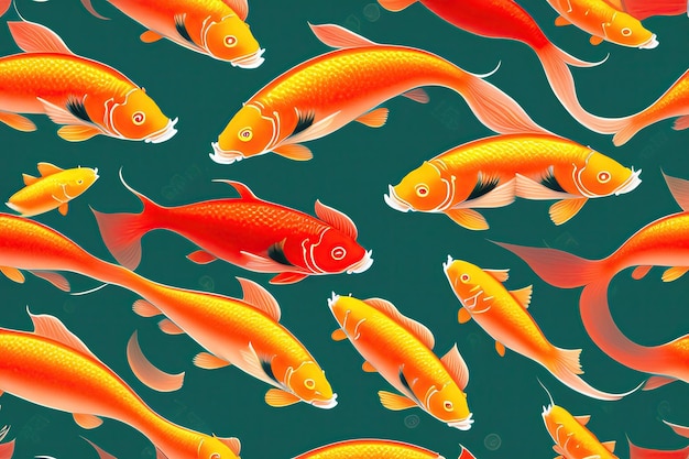 Fondo de peces koi