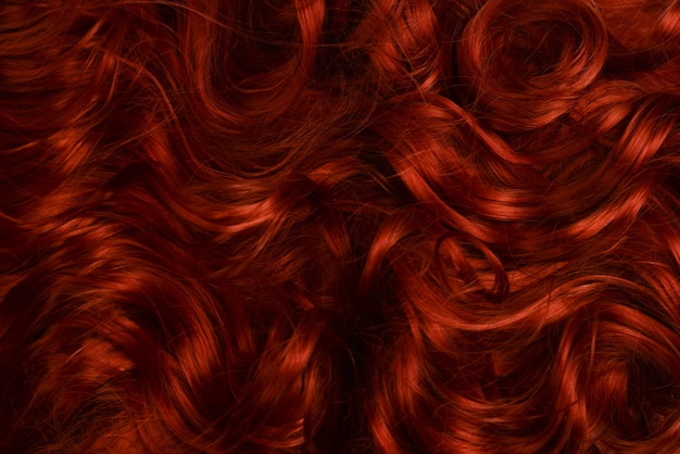 Fondo de pelo rojo Pelo rizado pelirrojo.