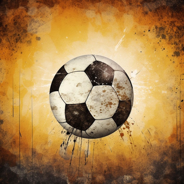 fondo de pelota de fútbol en estilo grunge