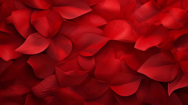 Fondo de pétalos de flores rojas abstractas