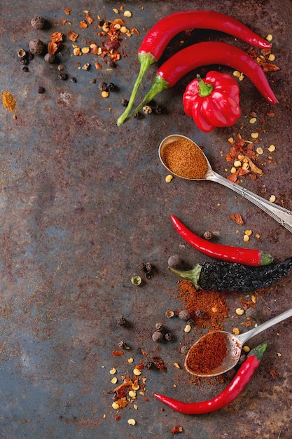 Fondo picante con chiles