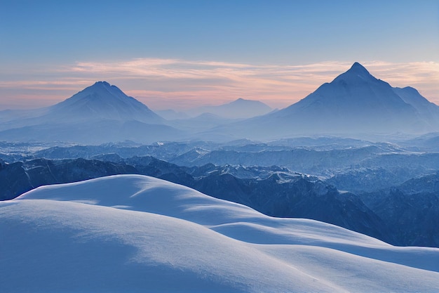 Fondo de picos nevados