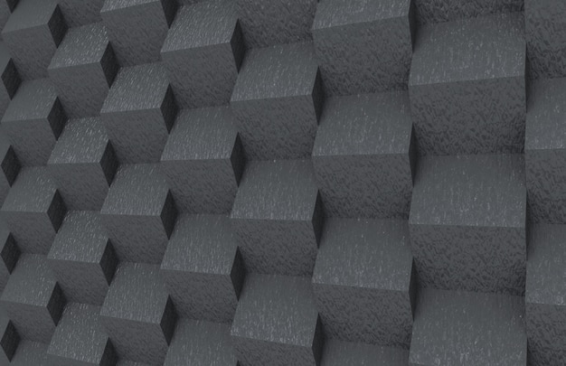 Fondo de piedra oscuro al azar abstracto del diseño de la pared de la pila de las cajas cuadradas.