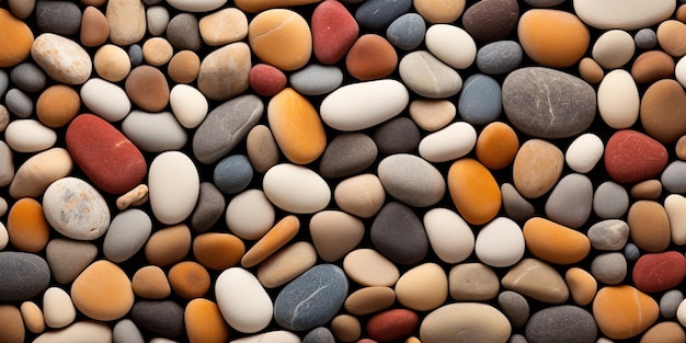 Foto el fondo de piedras de guijarros coloridos
