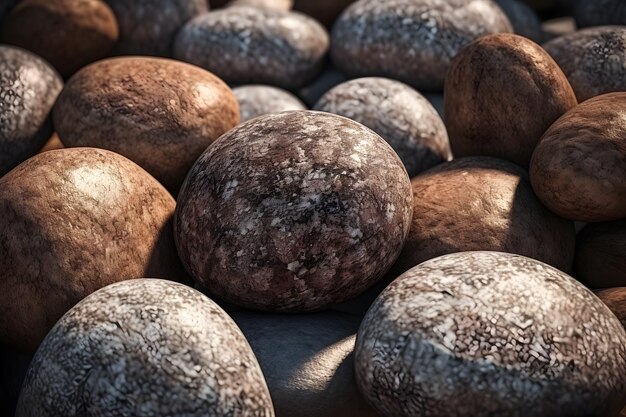 El fondo de las piedras de guijarros naturales