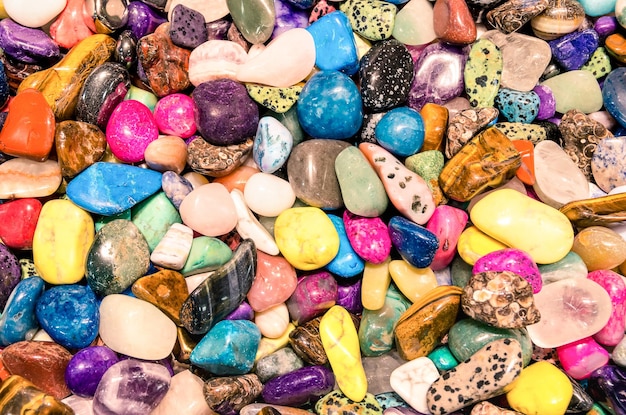 Fondo de piedras preciosas naturales Medicina alternativa