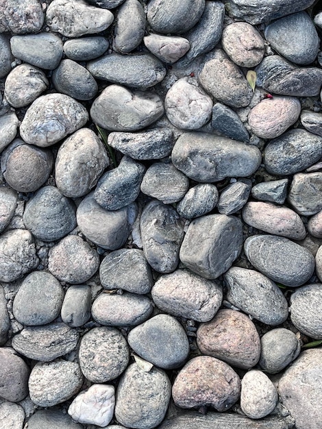 Fondo de piedras redondas grises
