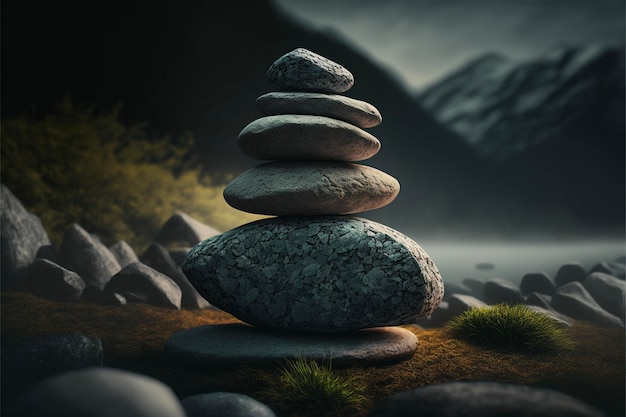 Fondo de piedras zen