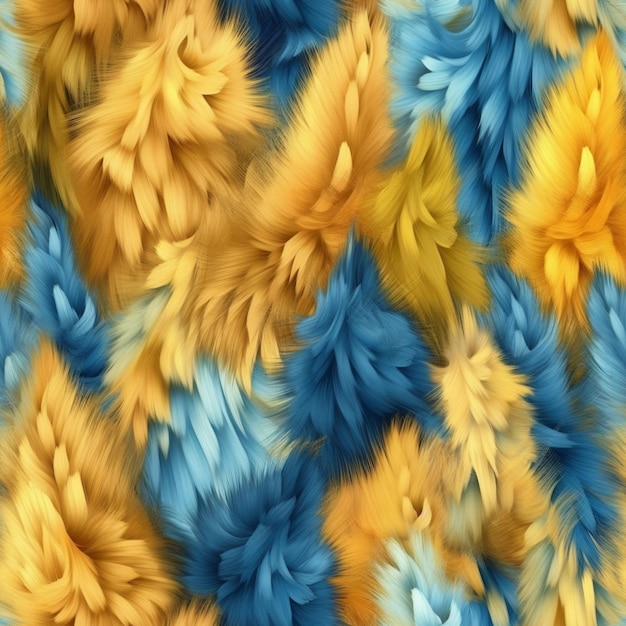 Fondo de piel amarillo azul de patrones sin fisuras