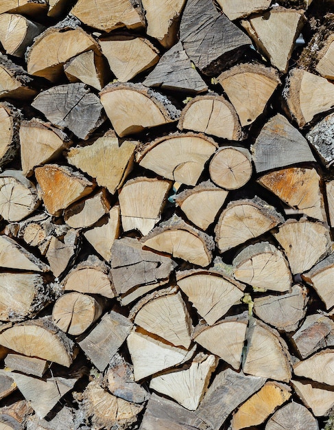 Foto fondo de las pilas de madera