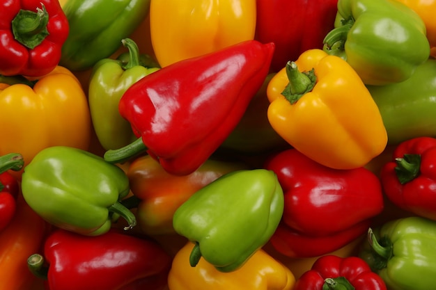 El fondo de los pimientos coloridos