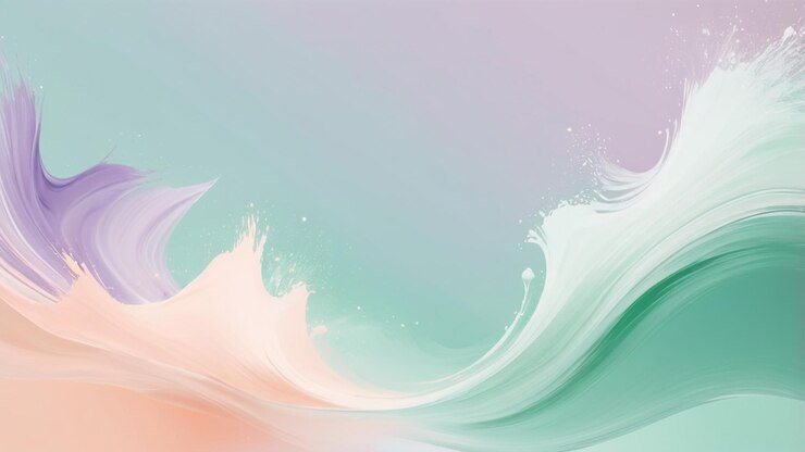 fondo de pincel abstracto minimalista con tonos pastel suaves como verde menta lavanda y melocotón