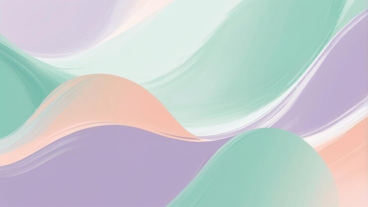 fondo de pincel abstracto minimalista con tonos pastel suaves como verde menta lavanda y melocotón