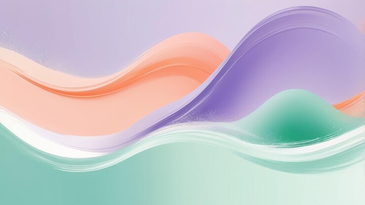 fondo de pincel abstracto minimalista con tonos pastel suaves como verde menta lavanda y melocotón