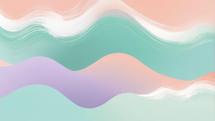 fondo de pincel abstracto minimalista con tonos pastel suaves como verde menta lavanda y melocotón