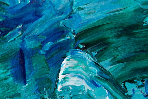 Fondo de pintura abstracta azul. Un fragmento de una pintura artística.
