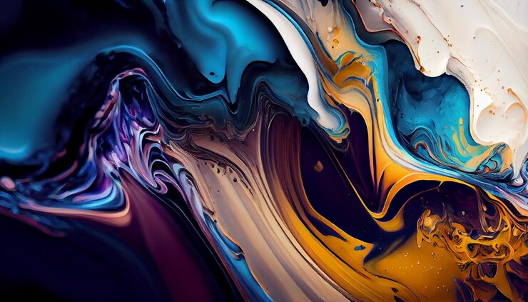 Fondo de pintura abstracta colores mezclados generado por computadora fondo abstracto generativo ai