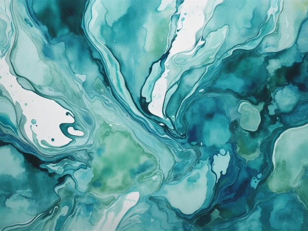 fondo de pintura de agua abstracto por teal