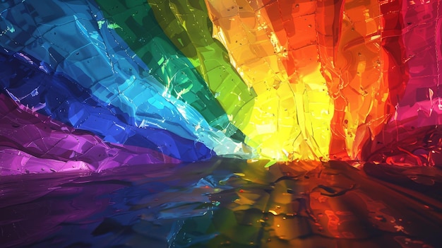 Fondo de pintura de arco iris vibrante Representación abstracta del orgullo y la diversidad