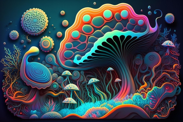 Fondo de pintura de color Creado con tecnología generativa Ai