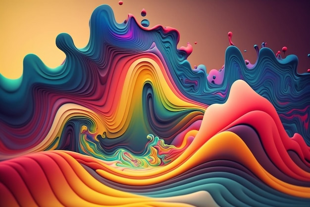 Fondo de pintura de color Creado con tecnología generativa Ai