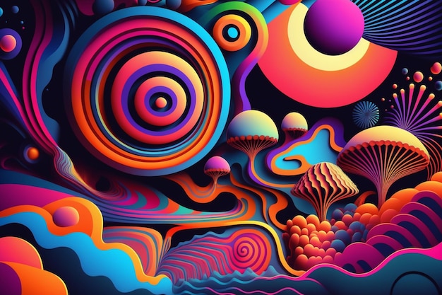 Fondo de pintura de color Creado con tecnología generativa Ai