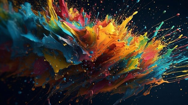 Fondo de pintura colorida explosión