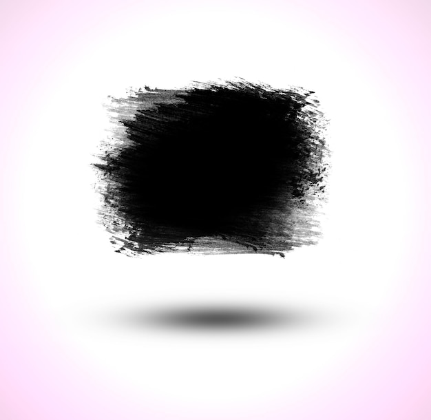 Fondo de pintura negra pintado a mano con pincel