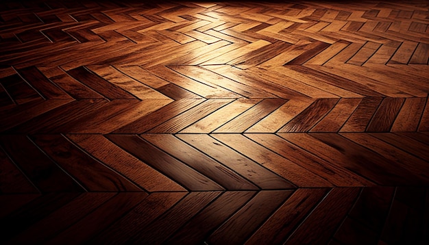 Fondo de piso de parquet de madera realista IA generativa